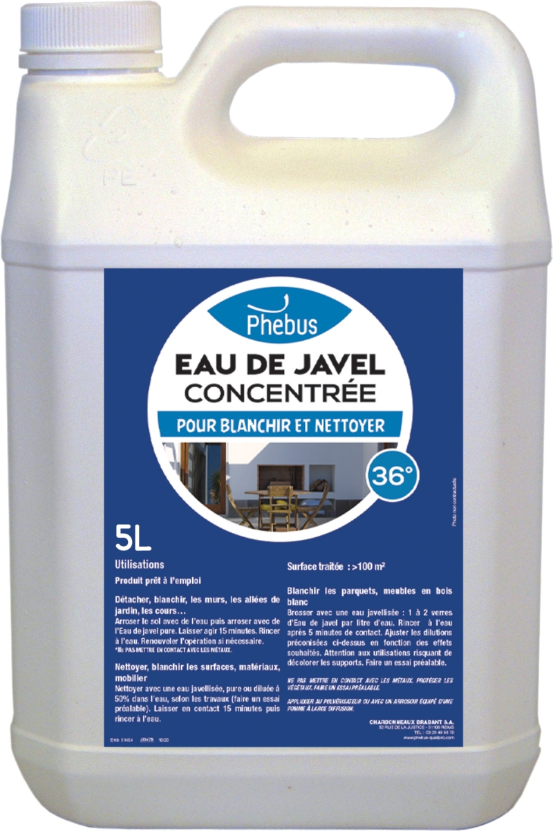 Eau de javel concentrée 5L