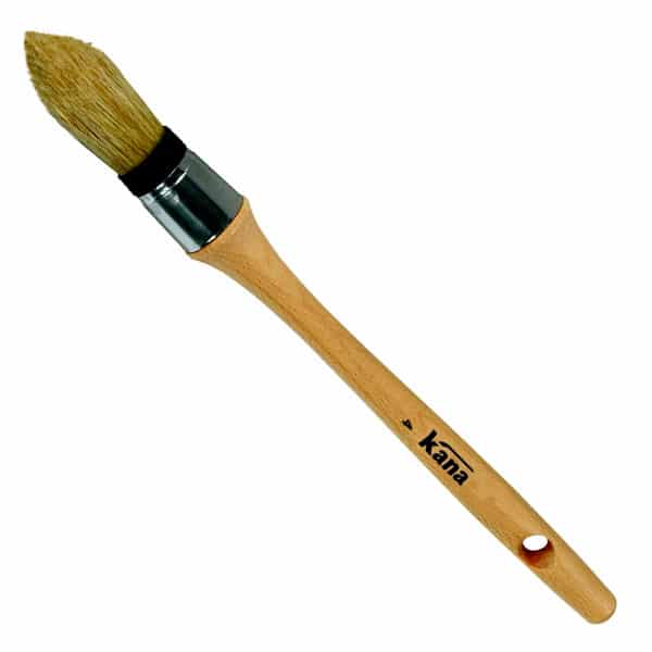 Brosse à Rechampir Virole Inox Manche bois Verni 