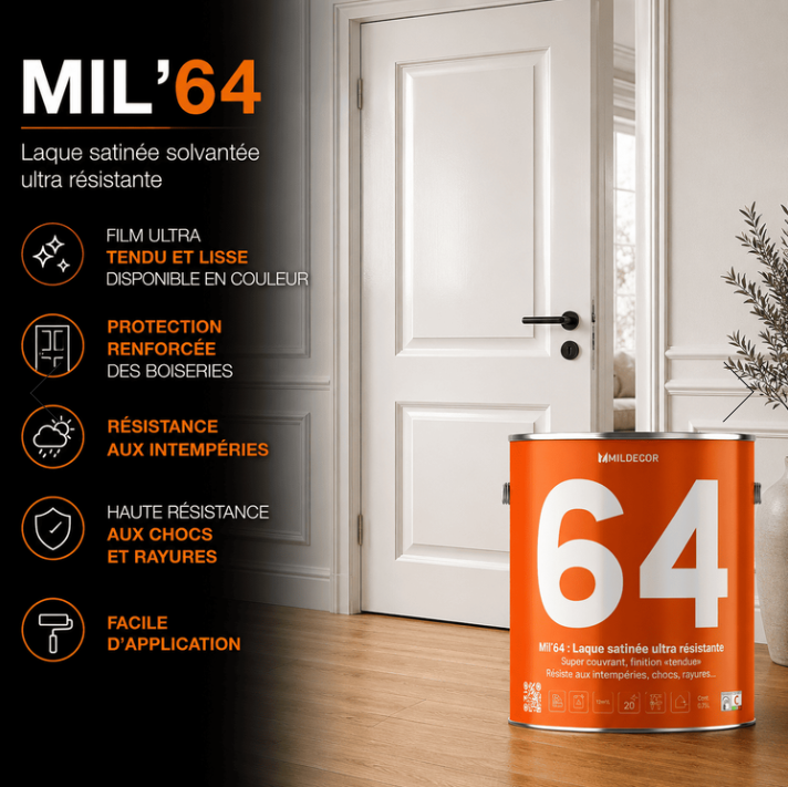 MIL'64 Laque satinée solvantée BLANC